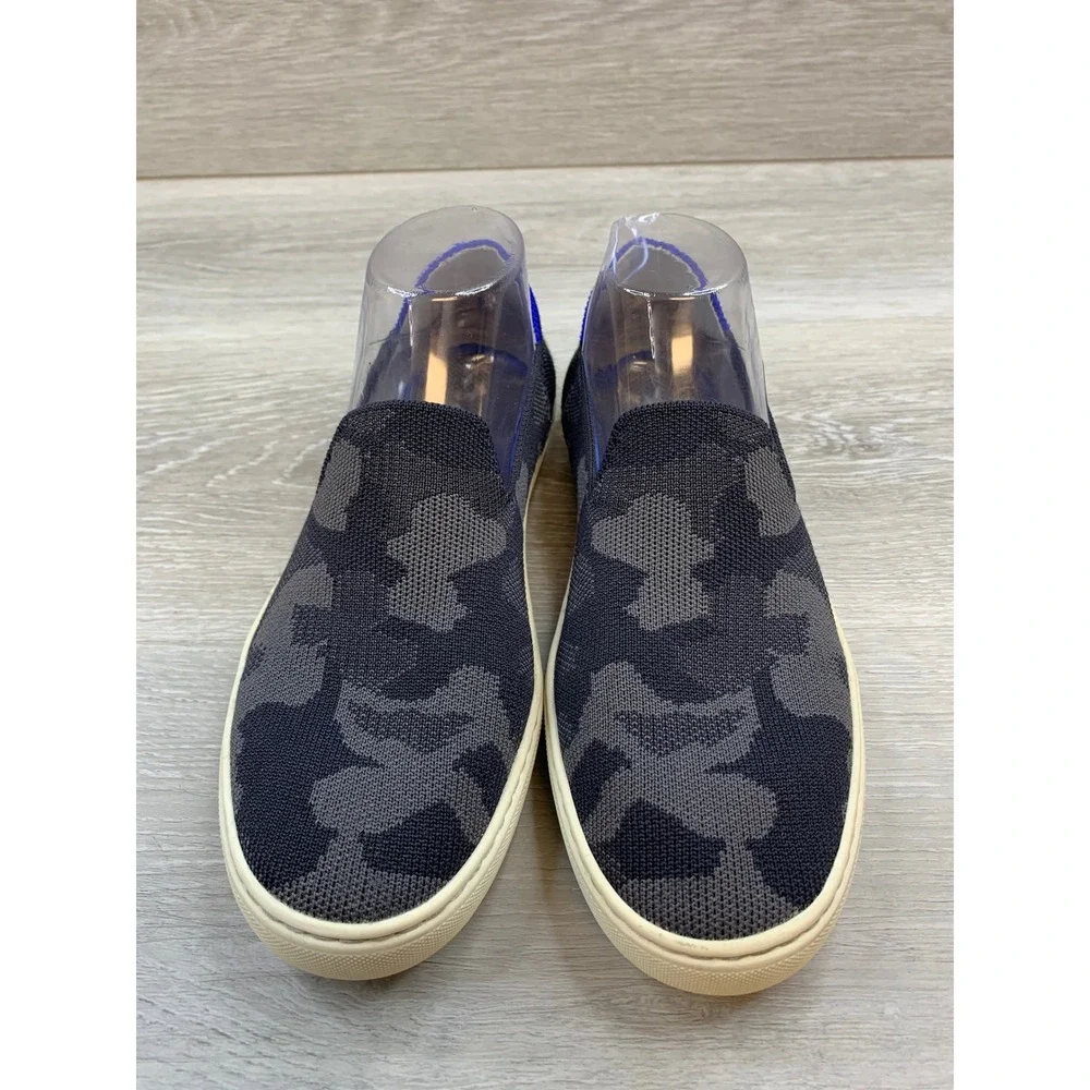 Rothys The Sneaker Women's Shadow Camo Grey Black 8.5 Slip On‎ Comfort Shoes